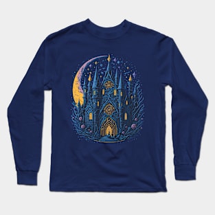 Gothic School at Night Time Long Sleeve T-Shirt